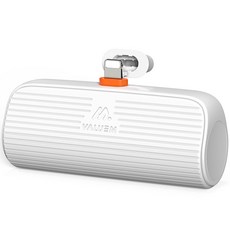 밸류엠 PD 20W 고속 충전 일체형 도킹 보조배터리 아이폰 8핀, VM-B2PA5PD20W8P, 화이트