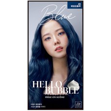 미쟝센 올뉴 헬로버블 염모제, 4B 웨일딥블루, 1개