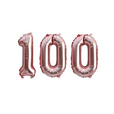 이베이비랜드 100일 호일 숫자풍선 세트, 로즈골드, 1세트
