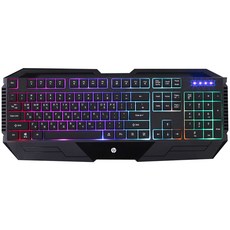 HP LED 백라이트 게이밍 키보드 K110, 혼합색상, 일반형