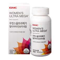GNC 우먼스 울트라 메가 멀티 비타민앤 미네랄 90정, 1개, 182.25g