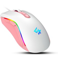 긱스타 게이밍마우스 RGB LED, 핑크, GM500