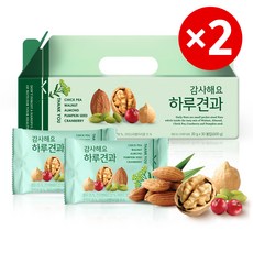 [하루견과]감사해요하루견과30입선물세트X2세트/하루견과 간편식 견과선물세트, 600g, 2개