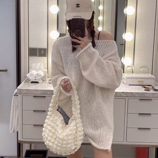말랑젤리 퀼티드 구름백 토트백