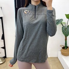 스토리원 여성 지퍼 반폴라 기모 긴팔 티셔츠 요가복 RKFT-LT21