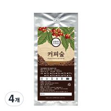 커피숲 콜롬비아 수프리모 원두, 홀빈, 1000g, 4개