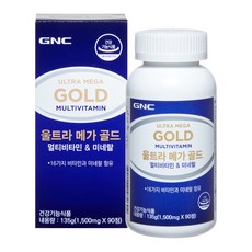 GNC 울트라메가골드 멀티비타민&미네랄, 90정, 1개