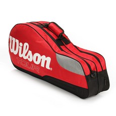 wilson 윌슨 테니스가방 롤랑가로스 배드민턴 라켓 투어백, 레드