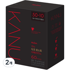 맥심 카누 다크 로스트 아메리카노, 60개입, 2개