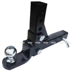 높이조절 견인 히치 마운트 리시버 조정 가능한 4 단계 트레일러 드롭 볼 2 인치 수신기용 50mm RV 부품 캠핑 캐러밴 액세서리 10, 1.Set With 50mm Ball