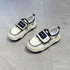 YOZROY 여성 소가죽 통굽 뮬 운동화 슬립온