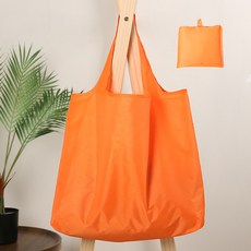 IAWI 휴대용 에코 장바구니 접이식 에코백 빅사이즈 디자인 2타입, 베이직형, 오렌지, 1개
