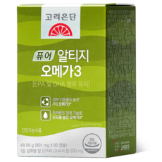 고려은단 퓨어 알티지 rTG 오메가3 60캡슐, 60정, 1개