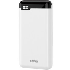 에이투 퀵차지 3.0 고속충전 PD 보조배터리 20000mAh 멀티단자 AL0301, 화이트