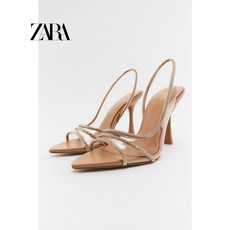 ZARA 자라 글리터 비닐 하이힐 샌들