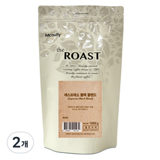 맥널티 에스프레소 블랙 원두커피, 홀빈(분쇄안함), 2개, 1kg