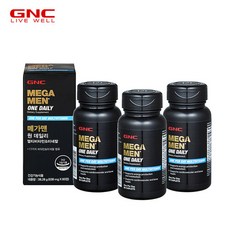 [GNC]메가맨 원데일리 멀티비타민(60정)60일분x3병, 60정, 1세트