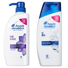 헤드앤숄더 퍼퓸 프레쉬 샴푸 750ml x 2p + 딥클린 샴푸 90ml 세트, 1세트