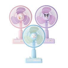 산리오 시나모롤 쿠로미 마이멜로디 테이블 탁상 책상용 미니선풍기 usb충전 휴대용, 퍼플(쿠루미)