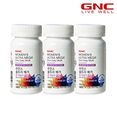 [GNC]우먼스울트라메가 원데일리 멀티비타민 앤 미네랄 (60정) 60일분x3병_50836x3