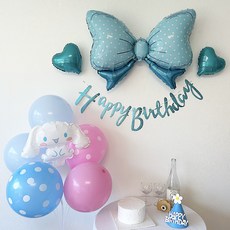 주파티 시나모롤 하츄핑 생일파티용품 세트, 산리오 시나모롤 세트
