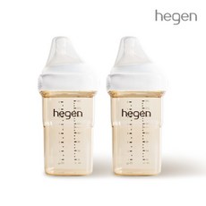 [헤겐] 애착젖병 PPSU 240ml 트윈팩(2P)(꼭지포함), 젖꼭지 단계:240ml 2P, 상세 설명 참조