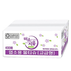 미소지움 업소용 물티슈 고급형 낱개포장형, 400매, 1박스