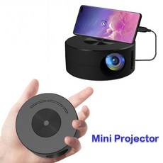 초단초점빔프로젝터 미니빔 휴대용 캠핑용 스마트빔 프로젝터 yt200 블랙 led 모바일 비디오 홈 시어터 미디어 플레이어 키즈 홈 시네마 유선 같은 스크린 for android