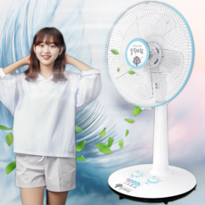 [당일발송/무료배송] 저소음 선풍기 스탠드형 14인치, 화이트