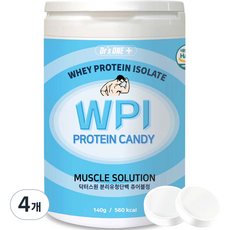 닥터스원 WPI 프로틴캔디 분리유청단백 츄어블정 140g, 4개