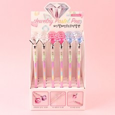 1000 파스텔 레인보우 컬러믹스 보석볼펜 젤펜 - 5개, 골고루섞어서발송