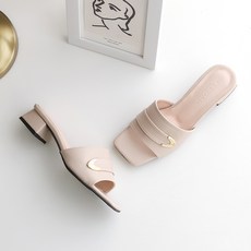 멜팅나인 여성용 골드 말굽 뮬 3cm RR3007