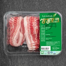 생생포크 무항생제 인증 1등급 칼집 삼겹로스 (냉장), 500g, 1개