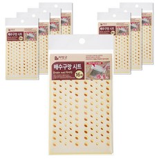 리빙굿 배수구망 시트 직사각 16p, 8개입, 혼합 색상