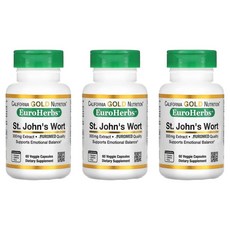 2+1 캘리포니아골드뉴트리션 세인트존스워트 추출물 300mg 60베지캡슐 3통, 1개, 기본