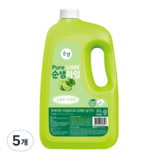 순샘 라임 주방세제, 3L, 5개
