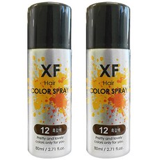 엑세프 패션 헤어 칼라 스프레이, 11호 검정색, 2개