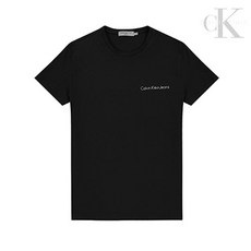 캘빈클라인 스트라이프 레터링 반팔티_블랙 Calvin Klein Jeans slimfit J307542-099