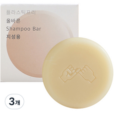 동구밭 올바른 샴푸바 지성용, 3개, 100g