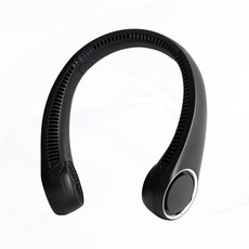 이에스 넥밴드 360도 목선풍기, 360목선풍기(블랙)