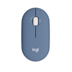 로지텍 페블 M350 무소음 무선 마우스 910-006747, 블루베리
