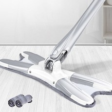 tk글로벌 초간편 탈수 극세사 물걸레 밀대 청소기+리필걸레 2p, 1세트