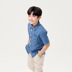 타미힐피거 코튼 블렌드 데님 셔츠 (T42C1HSH240BT11A5)