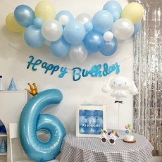 재미제이 산리오 생일파티 시나모롤풍선 벌룬클라우드세트 딸생일파티, 블루5