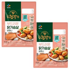 CJ 더건강한 닭가슴살 비엔나 120g 2개
