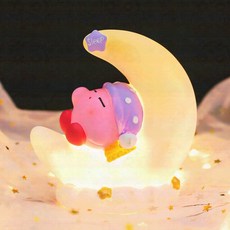 산리오 무드등 만화 핑크 커비 그림 달 밤 빛 카와이 3D 귀여운 아름다움 침실 침대 옆 LED 조명 램프 선물, [03] A3