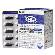 보령 루테인 지아잔틴 아스타잔틴 알티지 오메가3, 60정, 48g, 1박스