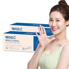 [본사] 휴온스 메리트C산 2000mg 고함량 영국산 비타민C 6개월분 90포 2박스, 360g