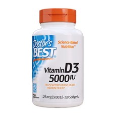 닥터스 베스트 Doctor's Best 비타민D3 125mcg(5 000IU) 소프트젤 720정, 1