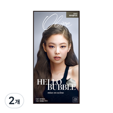미쟝센 올뉴 헬로버블 염모제, 6AO 애쉬올리브, 2개
